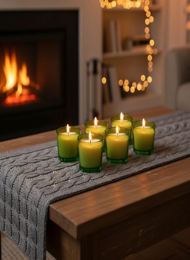 Adisesh Decor Soy Wax Scented Votive Candles - Lemon Grass (Set of 6) | Each Having 10 Hrs Burn Time - Image 1